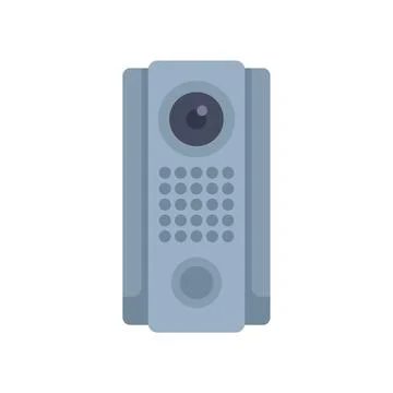 Modern intercom system showing digital display for apartments Stock Illustration
