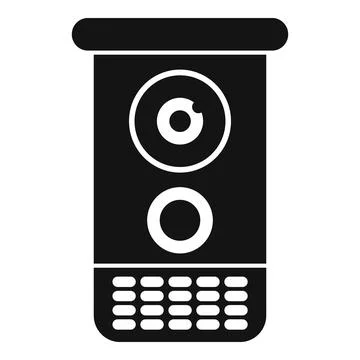Modern intercom system showing security technology Stock Illustration