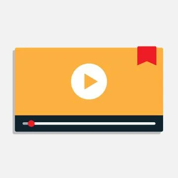Modern interface video player Stock Illustration