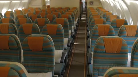 Modern Interior Of The Airliner Stock Footage 62202510