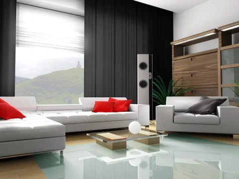 Modern interior of an apartment Stock Illustration