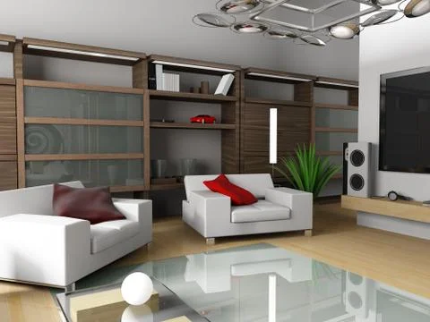 Modern interior of an apartment Stock Illustration