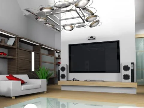 Modern interior of an apartment Stock Illustration