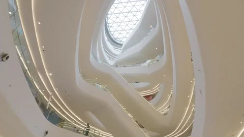 Modern Interior Architecture at Ombak KLCC in Kuala Lumpur, Malaysia Vídeo Stock 346469544