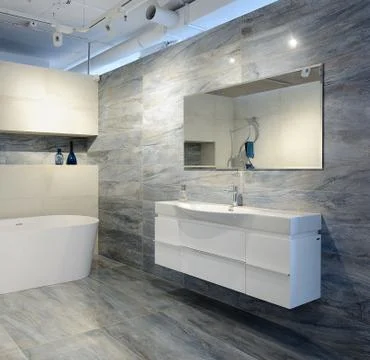 Modern interior. Bathroom Stock Photos