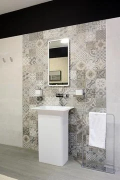 Modern interior. Bathroom Stock Photos