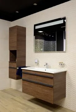 Modern interior. Bathroom Stock Photos