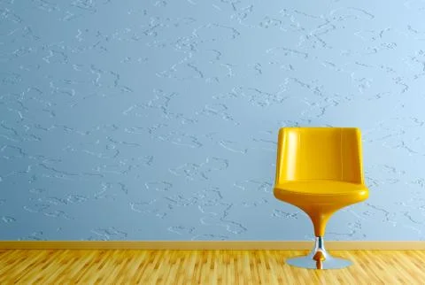 Modern interior with chair 3d render Stock Illustration