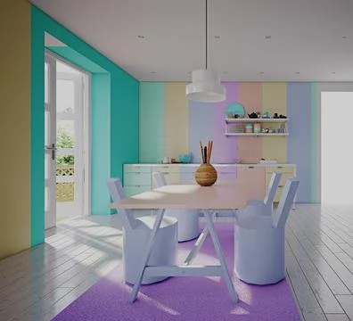 Modern interior design concept. Stock Illustration