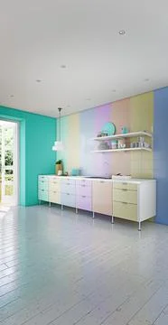 Modern interior design concept. Illustrazione stock