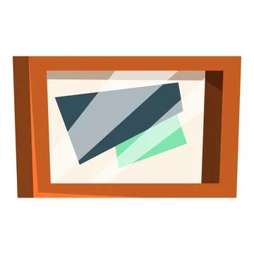 Modern interior design element with abstract painting for home decoration Stock Illustration