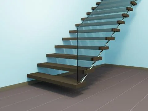 Modern interior design, example of minimalism. 3D render. Stock Illustration