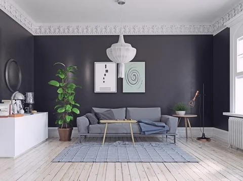 Modern interior design. Stock Illustration