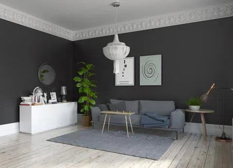 Modern interior design. Stock Illustration