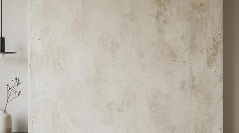 Modern interior design with textured wall. Fotos Stock