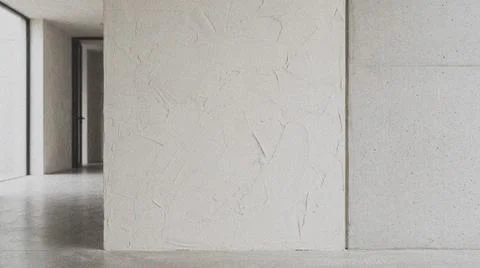 Modern interior design white wall corner. Фото