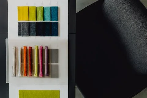 MODERN INTERIOR OF DESIGNER WORKPLACE Stock Photos