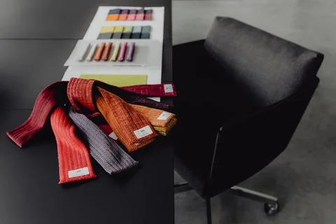 MODERN INTERIOR OF DESIGNER WORKPLACE Stock Photos