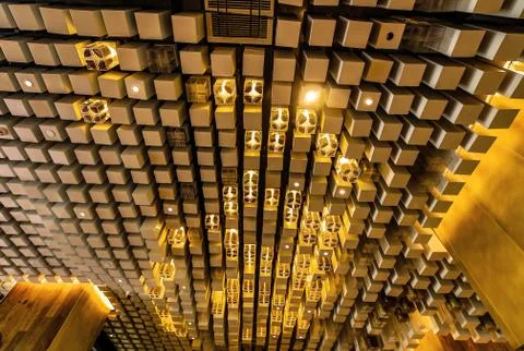 Modern interior designs elements in China close-up. Stock Photos