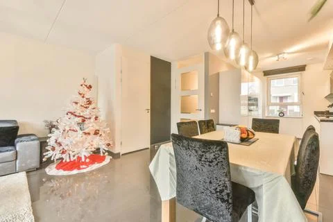 Modern interior dining areas Stock Photos