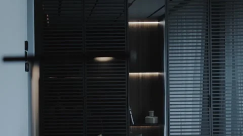 A Modern Interior featuring an Elegant Play of Light and Shadow for a Stunning Stock Footage 311251416