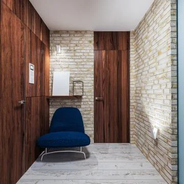 Modern interior of a hall in loft Illustrazione stock