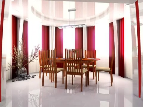 Modern interior  Stock Illustration