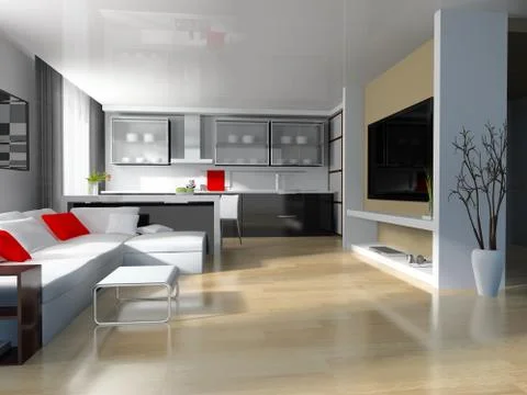 Modern interior Stock Illustration