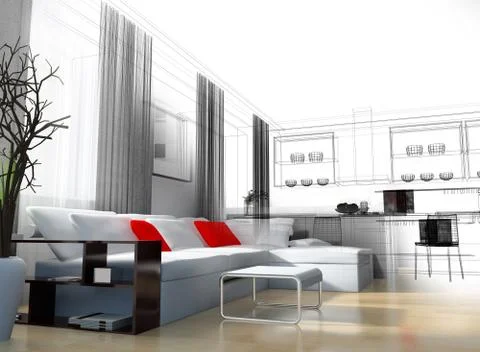 Modern interior Stock Illustration