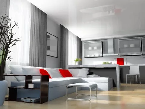 Modern interior Stock Illustration