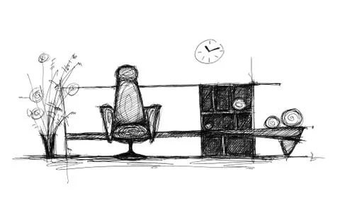 Modern interior Stock Illustration