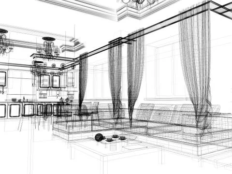 Modern interior Stock Illustration