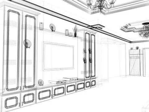 Modern interior Stock Illustration