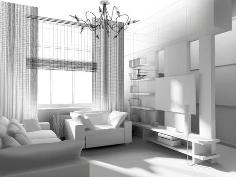 Modern interior Stock Illustration