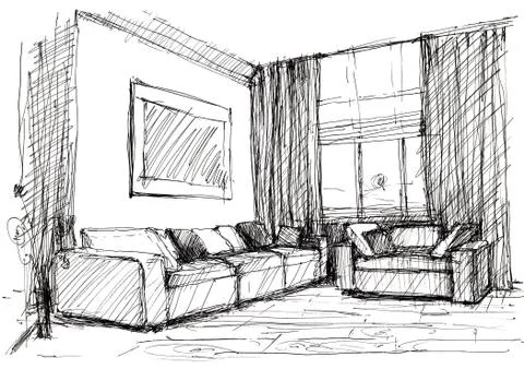 Modern interior Stock Illustration