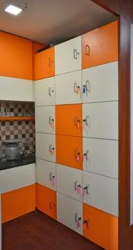 Modern Interior Of A Locker Changing Room In Modern manager office Stock Photos