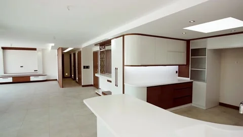 Modern interior in luxury house. Stock Footage 219614341