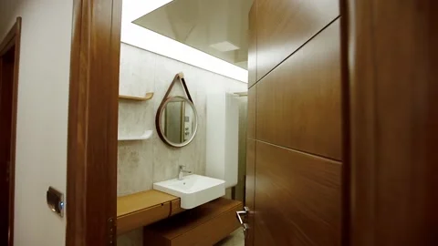Modern interior in luxury house. Stock Footage 219614425