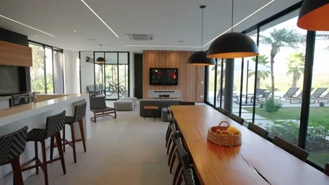 Modern interior in luxury house Stock Footage 229721233