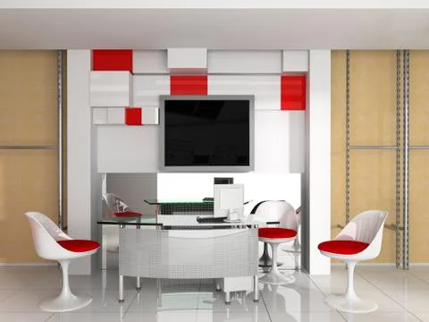 Modern interior of office Stock Illustration