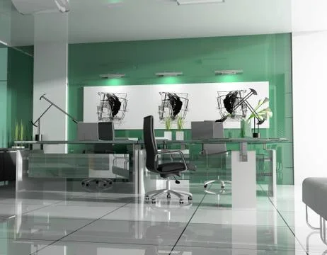 Modern interior of office Stock Illustration