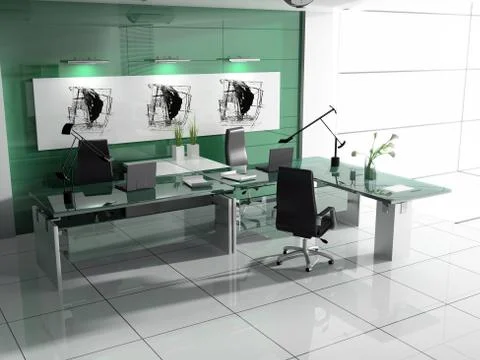 Modern interior of office Stock Illustration