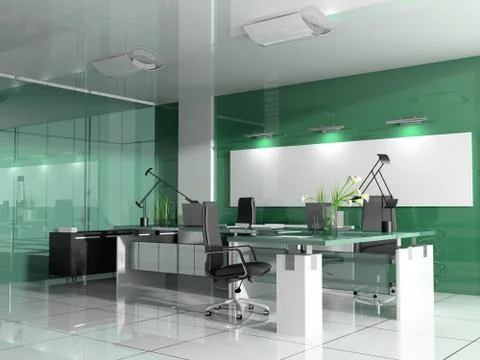 Modern interior of office Stock Illustration