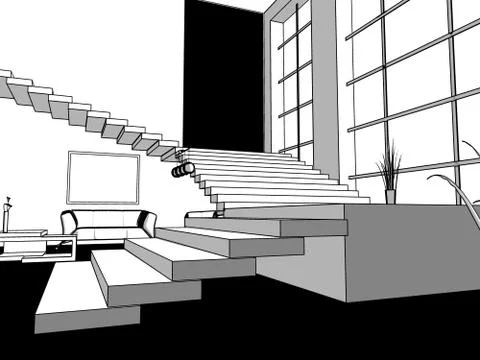 Modern interior of office Stock Illustration