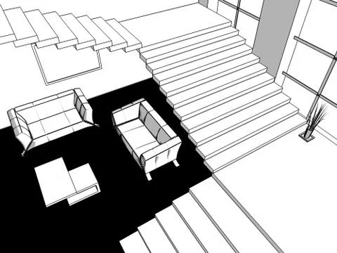 Modern interior of office Stock Illustration