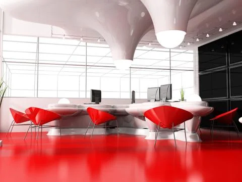 Modern interior of office Stock Illustration