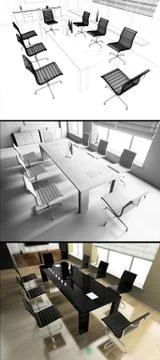 Modern interior of office Stock Illustration