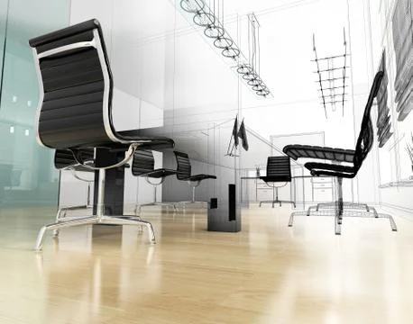 Modern interior of office Stock Illustration