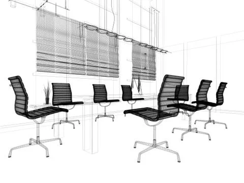 Modern interior of office Stock Illustration