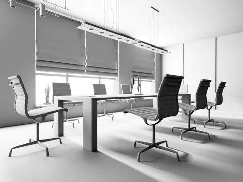 Modern interior of office Stock Illustration